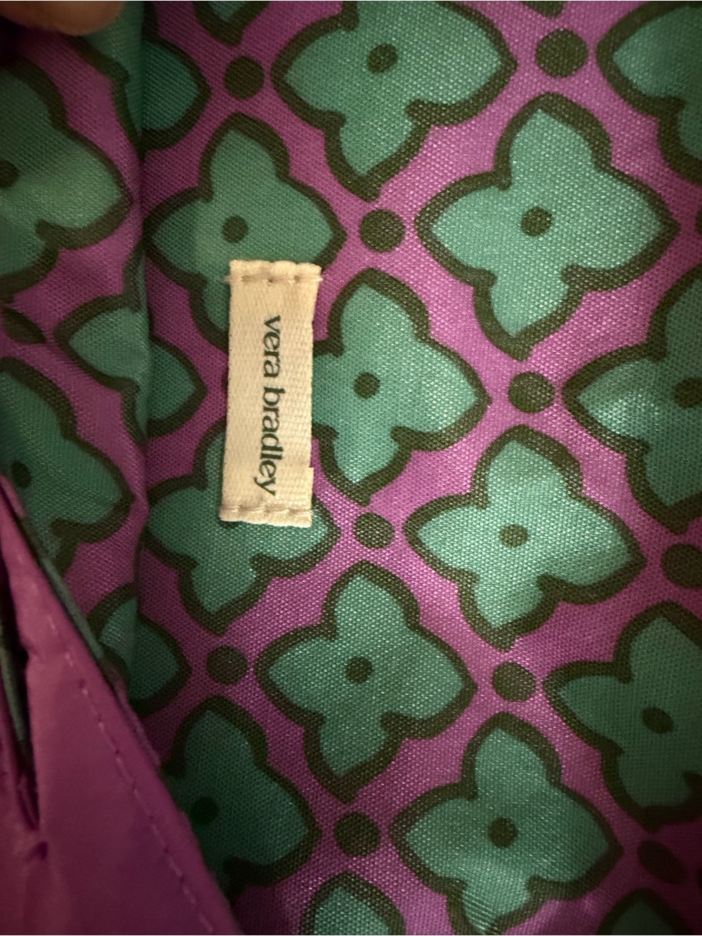 Vera Bradley Quilted Magenta Wristlet Clutch with Strap - Picture 4 of 5